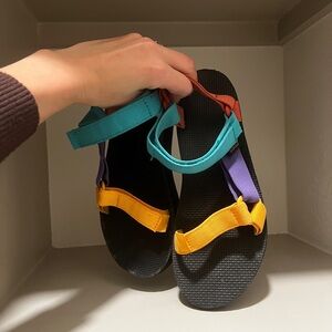 Teva Multicolor Sandals - Blue, Orange, Purple